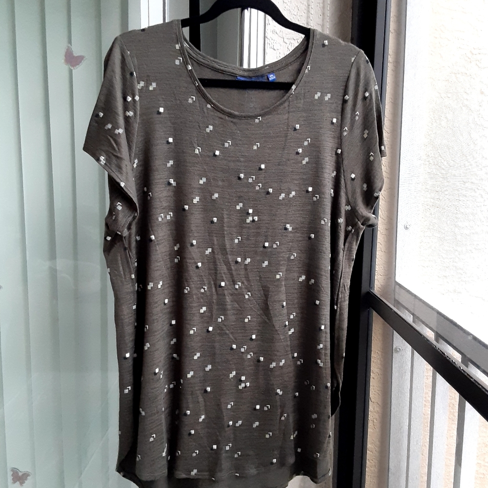 Soft Knit Short Sleeve Tunic, Size XXL